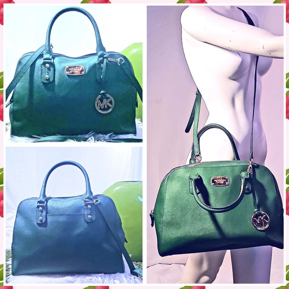 !❗Michael Kors Safiano Green Leather Purse - Picture 4 of 4